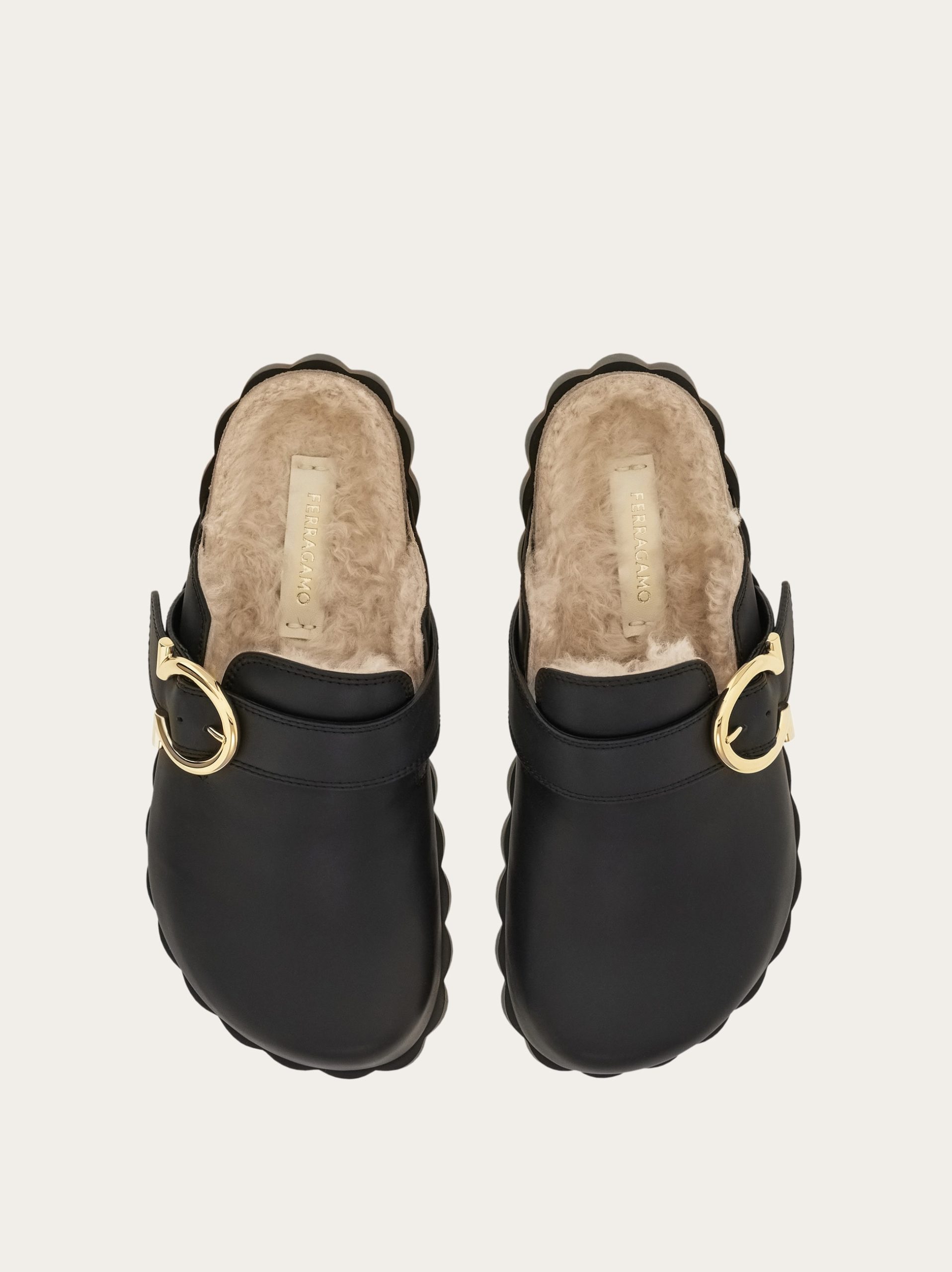 Ferragamo Gancini clog with rippled sole detail - Image 4